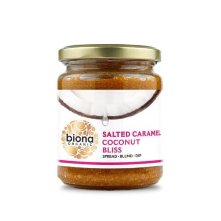 Pot de pâte à tartiner bio coco-caramel salé.