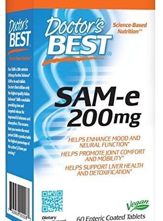 Boîte de complément alimentaire SAM-e 200mg, Doctor's Best.