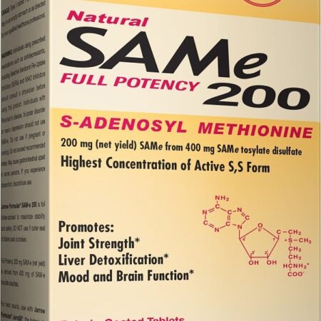 Complément alimentaire naturel SAMe 200mg, vegan, sans gluten.