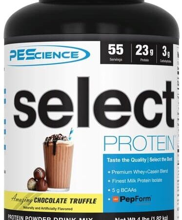 Pot de protéine chocolat, complément alimentaire sportif.