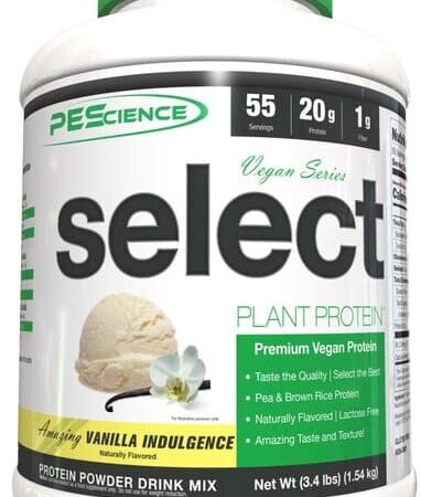 Pot de protéine végétale vanille.