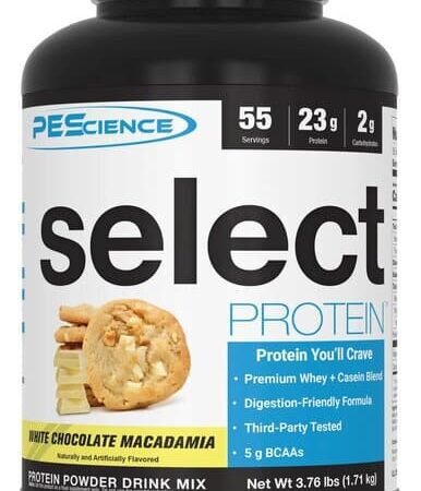 Pot de protéine chocolat macadamia PEScience.