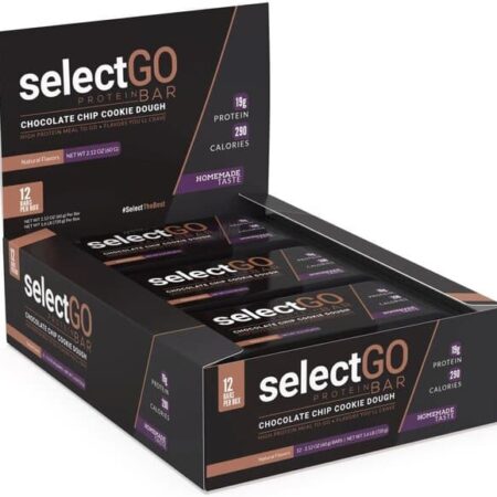 SelectGo Protein Bar, Chocolate Chip Cookie Dough - 12 x 60g