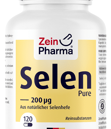 Pot de complément alimentaire sélénium ZeinPharma, 200 µg.