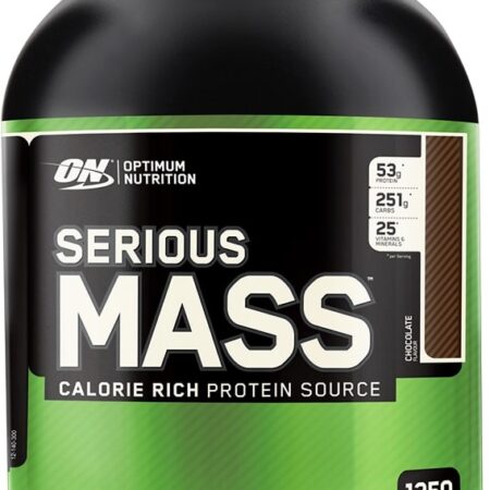 Pot de protéines Serious Mass, nutrition sportive.
