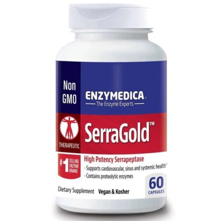 Bouteille SerraGold complément enzymatique, 60 capsules.