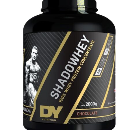 Pot de whey protéine chocolat, complément musculation.