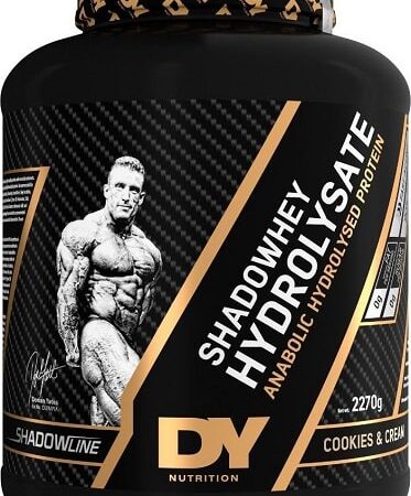 Pot de protéine whey hydrolysée, saveur cookies & crème.