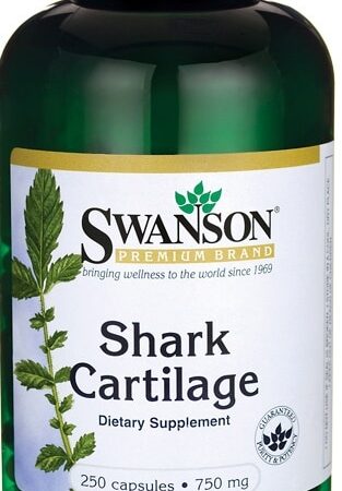 Bouteille complément cartilage de requin Swanson, 250 capsules.