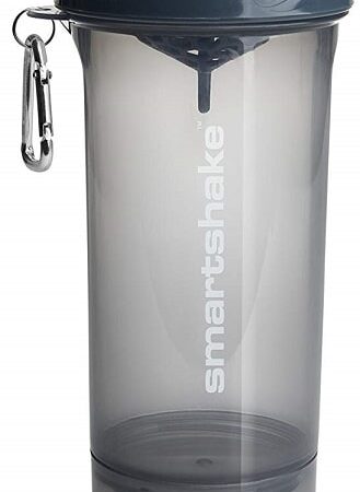 Shaker transparent pour boisson de sport avec mousqueton.