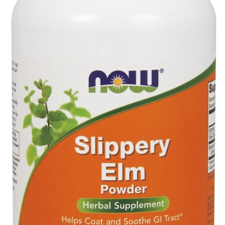 Pot de poudre d'orme glissant, complément alimentaire végétarien.