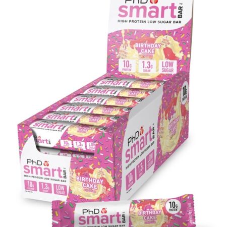 Barres protéinées PhD Smart Saveur Gâteau Anniversaire