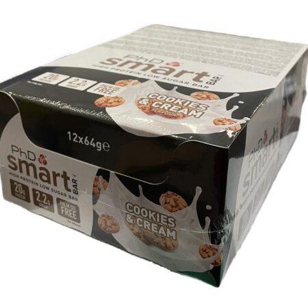 Boîte de barres protéinées PhD Smart, Cookies & Cream.