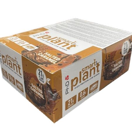 Boîte de barres protéinées caramel salé.