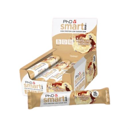 Boîte de barres protéinées PhD Smart, chocolat blanc.