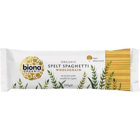 Paquet de spaghettis épeautre bio végans 500g.