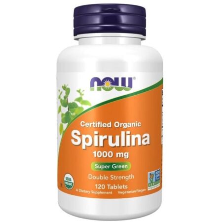 Complément alimentaire spiruline biologique 1000 mg, 120 comprimés.