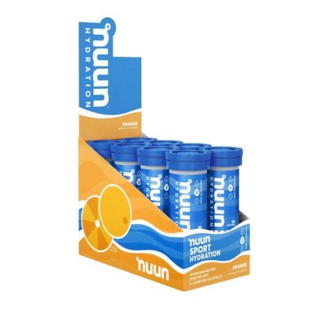 Comprimés hydratation sport Nuun saveur orange.