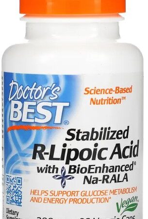 Flacon Doctor's Best Acide R-Lipoïque stabilisé.