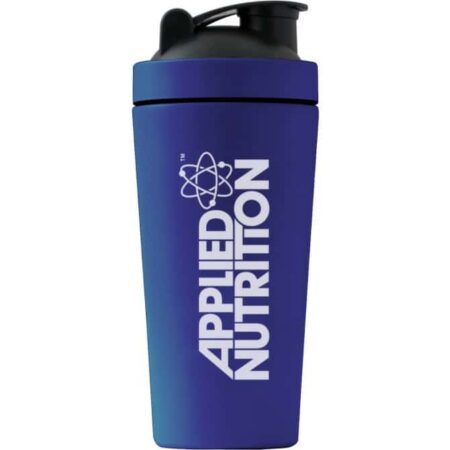 Shaker bleu "Applied Nutrition" pour compléments alimentaires.