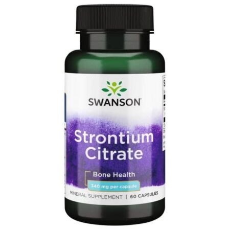 Flacon de Strontium Citrate pour la santé osseuse.