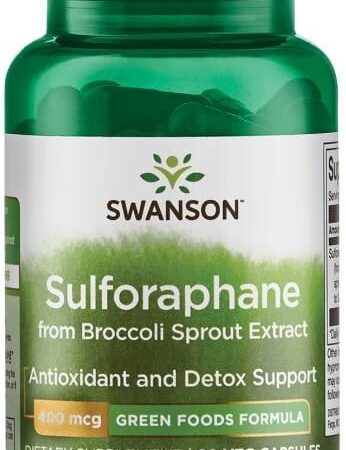 Pot de complément alimentaire Sulforaphane Swanson.