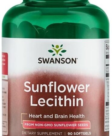 Pot de lécithine de tournesol, complément alimentaire Swanson.