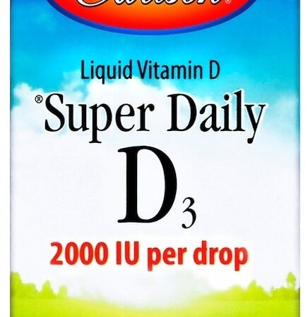 Supplément vitamine D3 liquide Carlson.