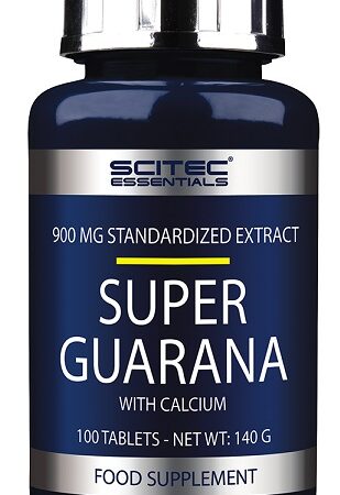 Bouteille complément alimentaire Super Guarana Scitec Essentials.