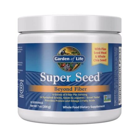 Pot de complément alimentaire "Super Seed" aux fibres.