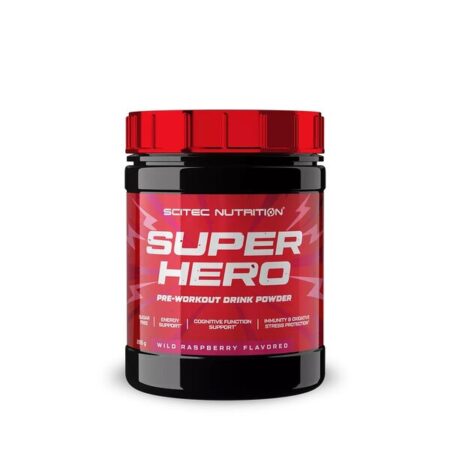 Pot de pré-entraînement Super Hero Scitec Nutrition.