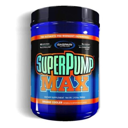 Pot de complément SuperPump Max, parfum orange.