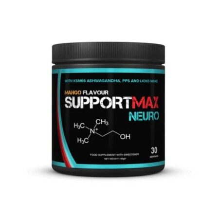 Pot de complément alimentaire SupportMax Neuro, saveur mangue.