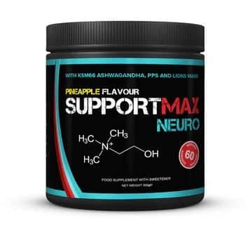 Pot de complément alimentaire SupportMax Neuro, saveur ananas.