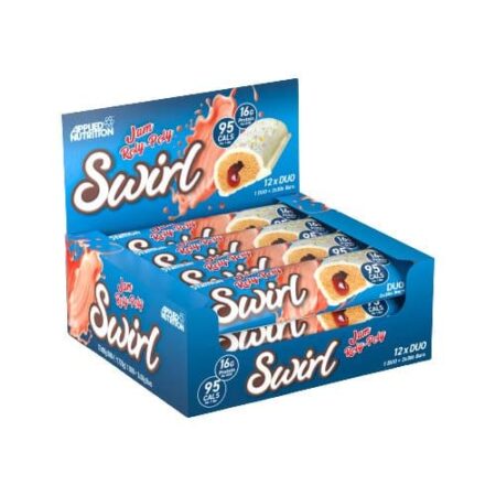Boîte de barres protéinées Swirl saveur confiture.