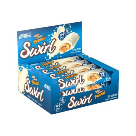 Boîte de barres protéinées Swirl saveur vanille-cacahuète.