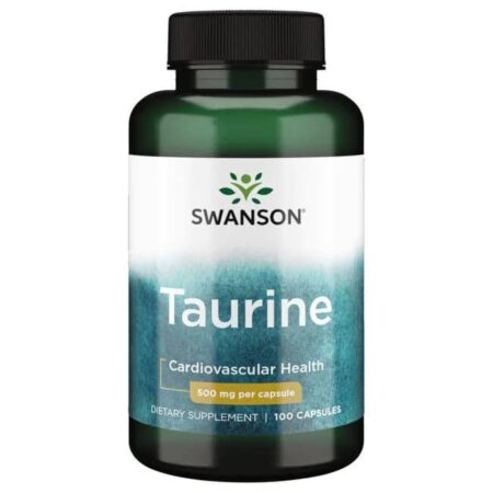 Flacon de taurine Swanson pour la santé cardiaque.