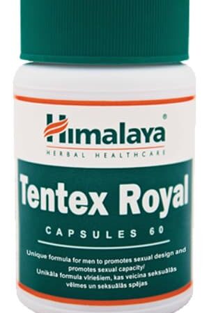 Flacon Tentex Royal capsules, supplément santé Himalaya.
