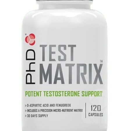 Pot de complément support testostérone PhD Test Matrix.