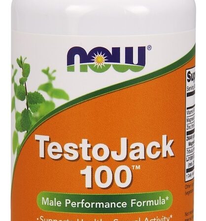 Bouteille de supplément TestoJack 100 pour hommes.