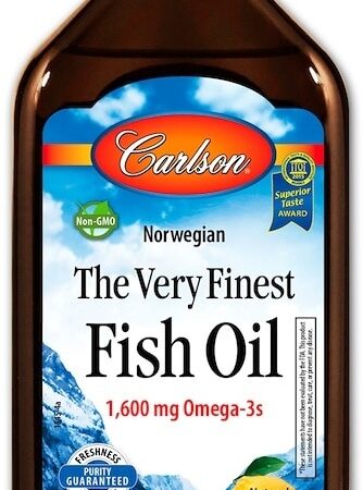 Huile de poisson norvégienne Carlson, oméga-3.