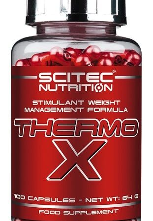 Flacon Scitec Nutrition Thermo X, complément alimentaire.