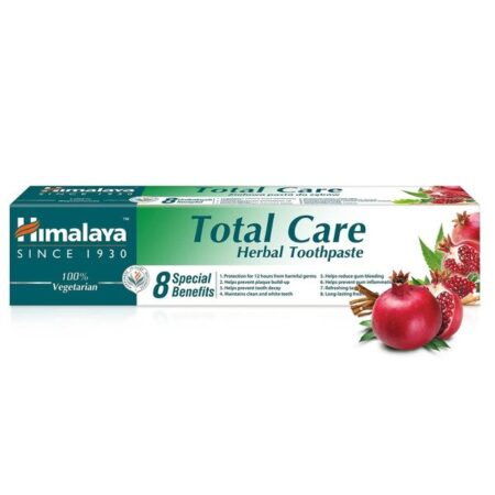 Dentifrice aux herbes Himalaya Total Care.
