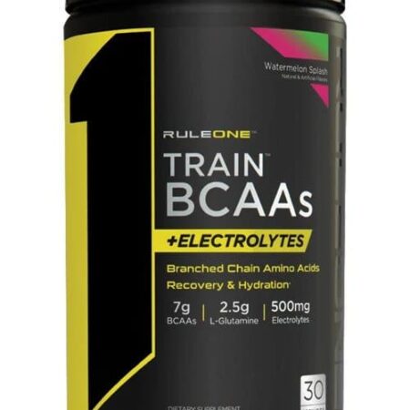 Pot de BCAAs pour sportifs, goût pastèque.