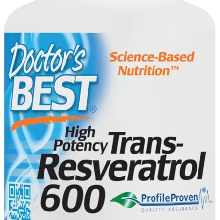 Flacon de resvératrol haute pureté Doctor's Best.