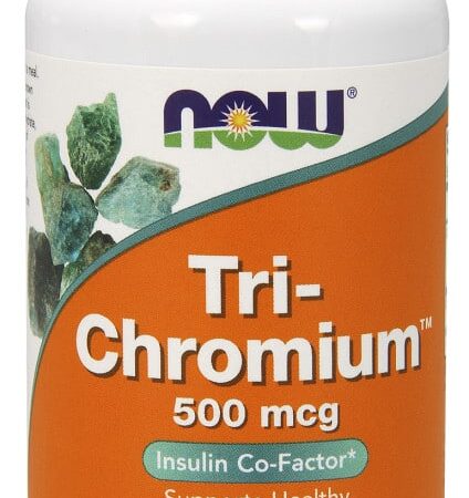 Bouteille de Tri-Chromium 500 mcg, complément alimentaire végétarien.