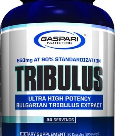 Supplément Tribulus Gaspari Nutrition, extrait bulgare, 90 capsules.