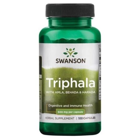 Flacon de complément alimentaire Triphala Swanson.