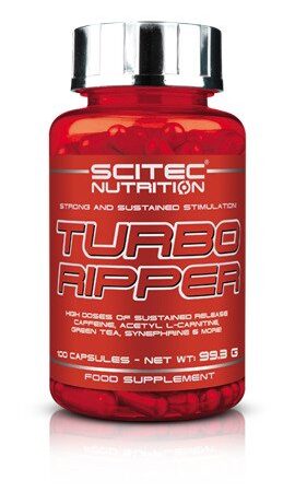 Pot de complément alimentaire Turbo Ripper de Scitec Nutrition.