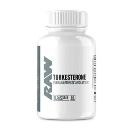 Bouteille de supplément Turkesterone RAW 60 capsules.